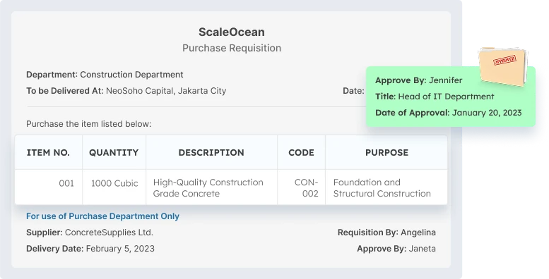 ScaleOcean's E-procurement system enhanced process