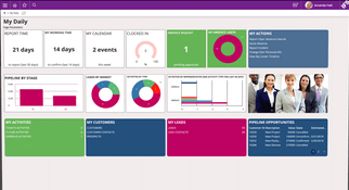 IFS cloud ERP system dashboard