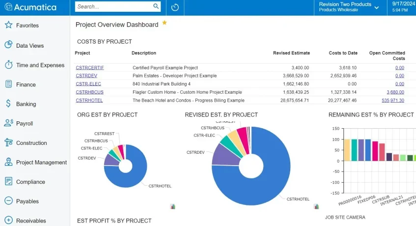 Acumatica Construction ERP Platforms