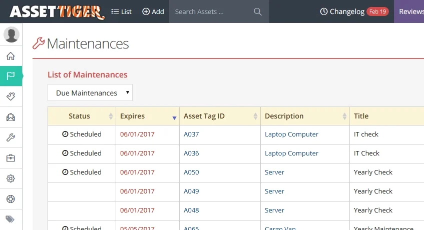 AssetTiger Management System