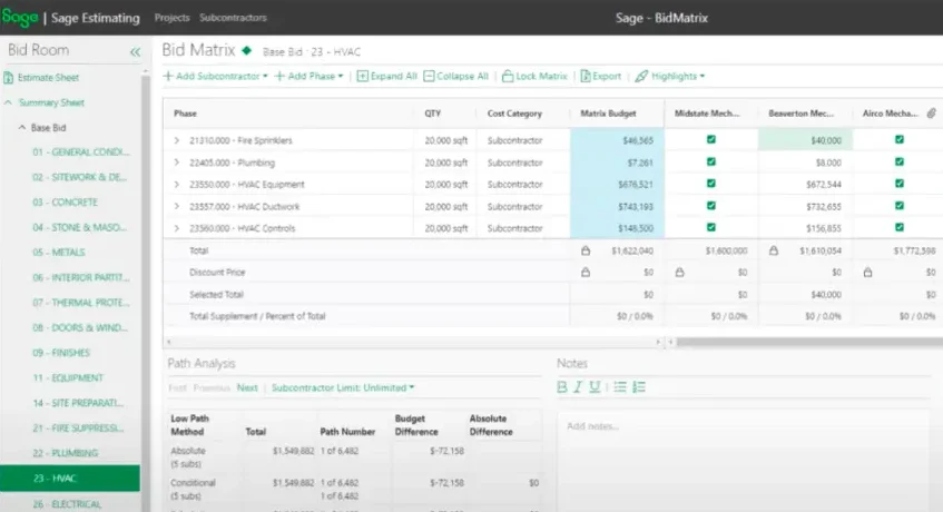 Sage Estimating Software Solutions