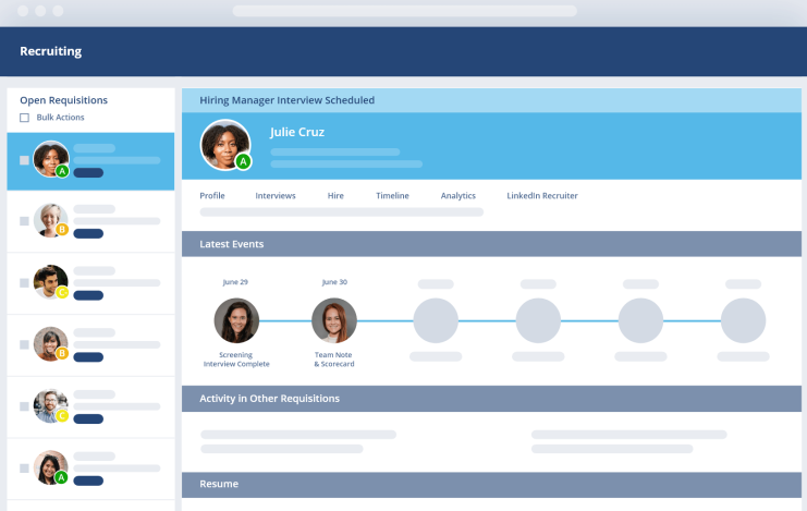 ClearCompany Talent Management Platform Dashboard