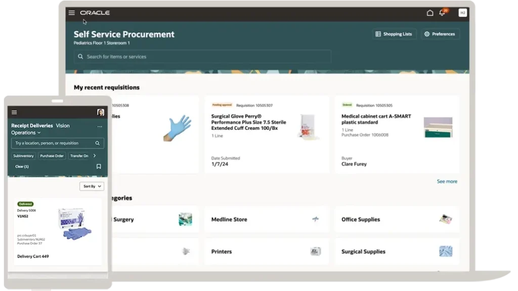 Oracle cloud medical device erp