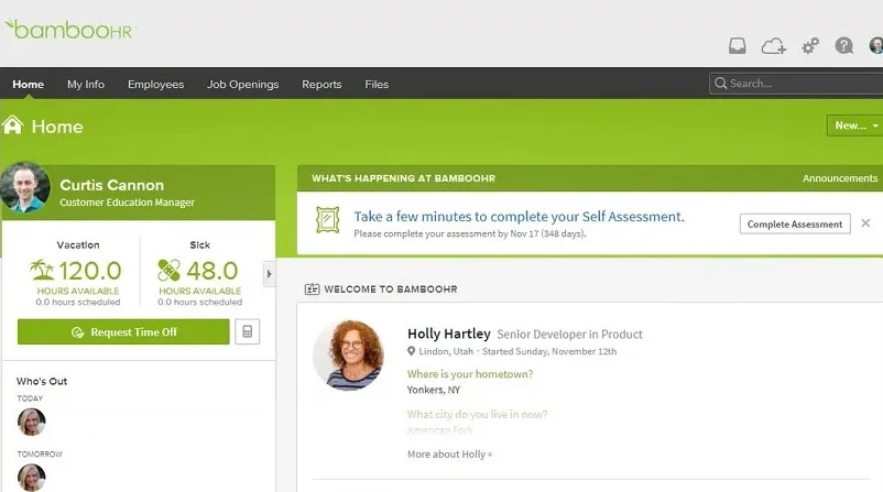 BambooHR Talent Management Software