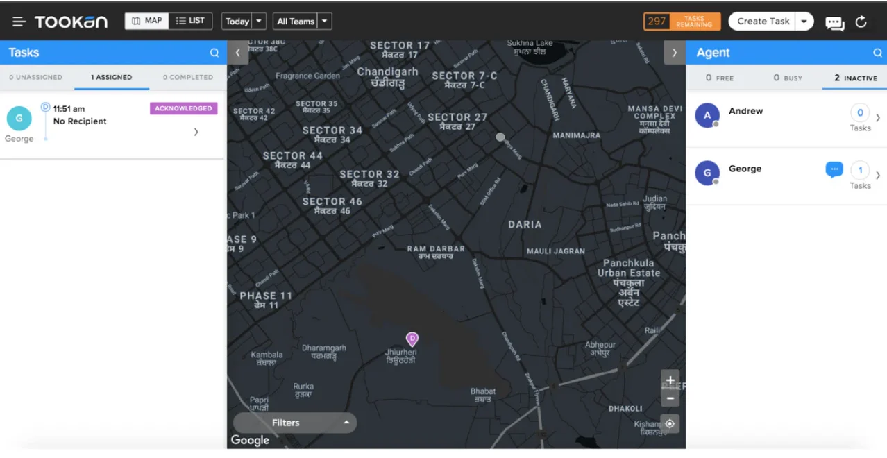 Tookan logistics management software
