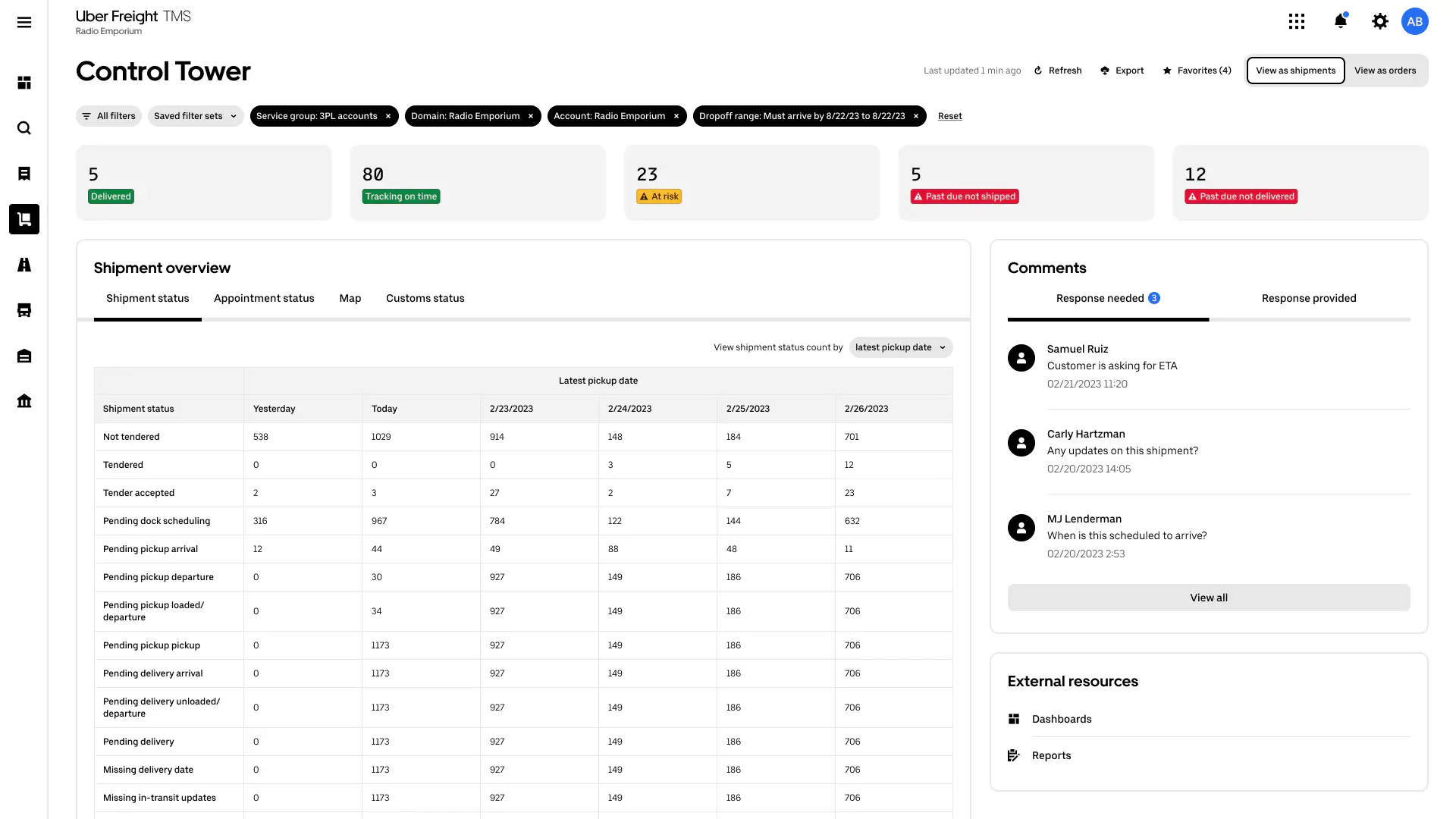 Uber Freight TMS