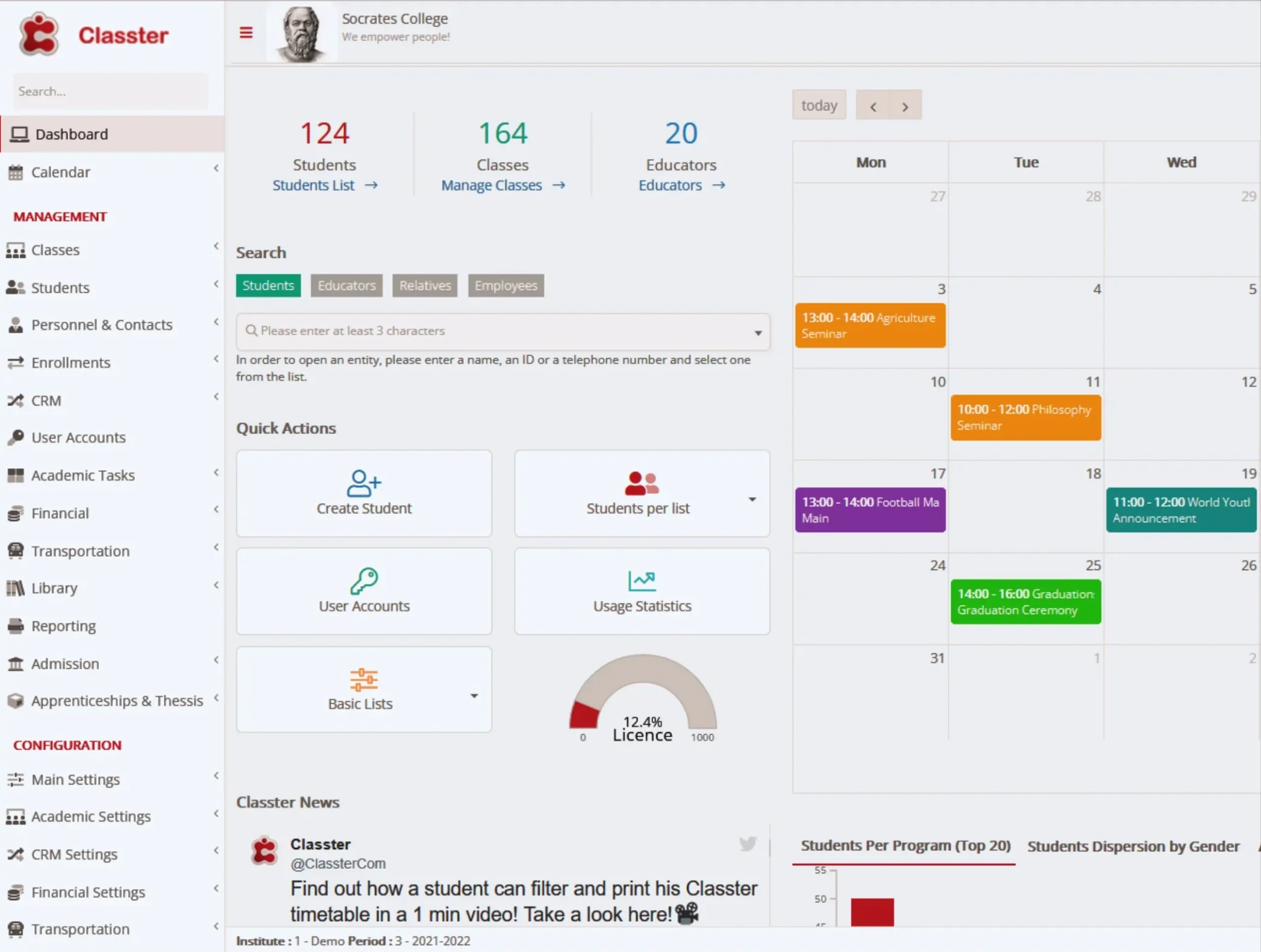 Classter university management system