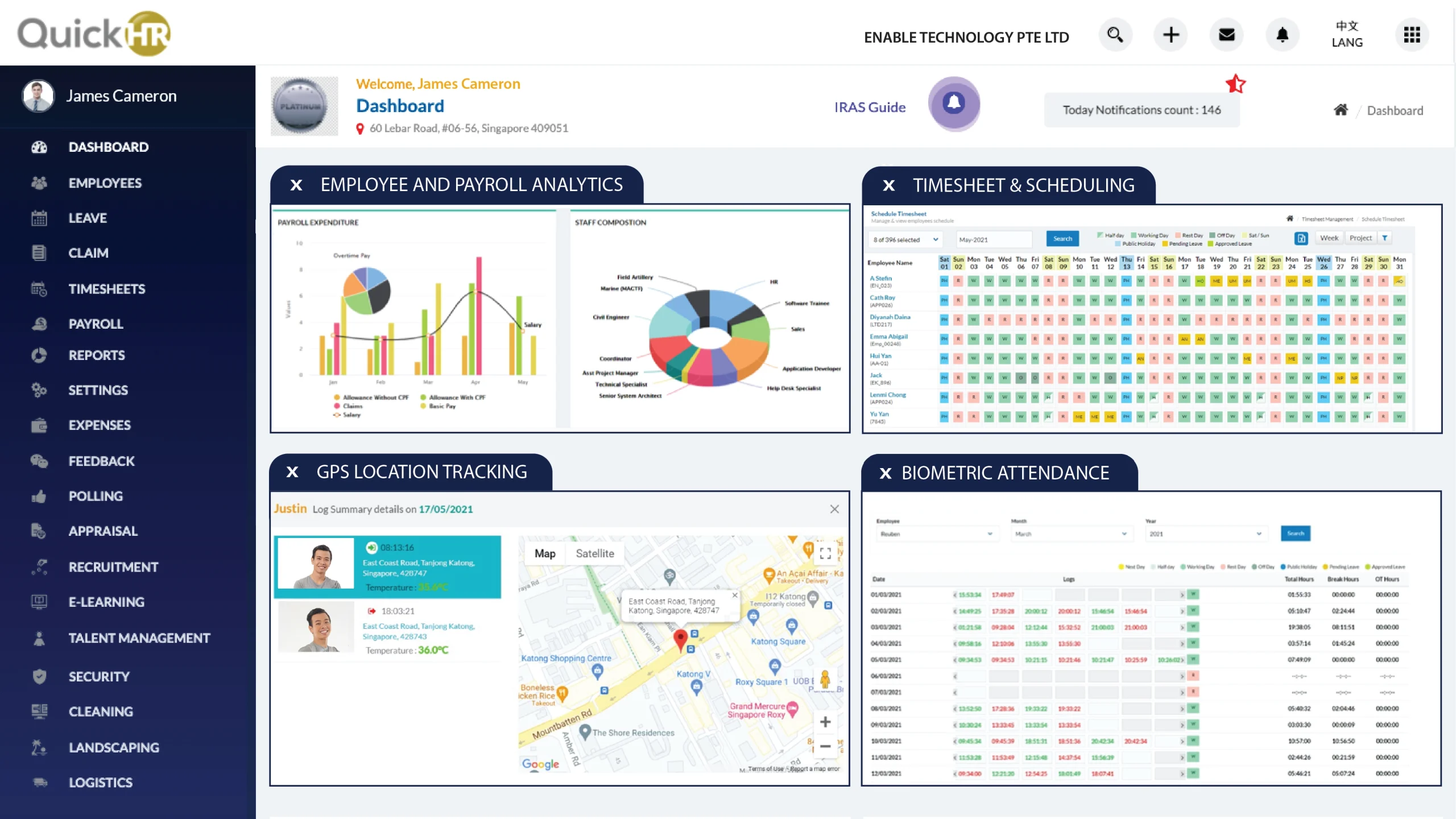 QuickHR leave management system