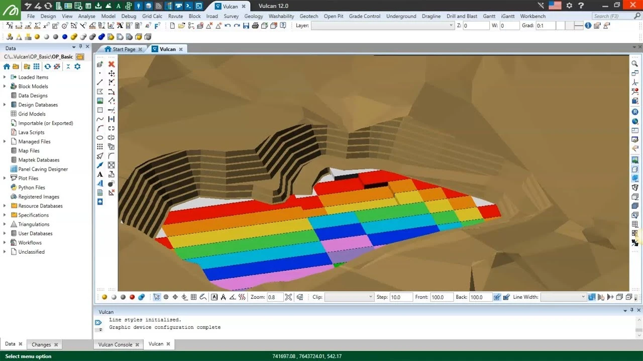 Vulcan mining industry software, by Maptek