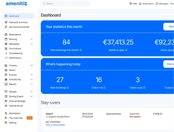 Amenitiz Hotel Management Software