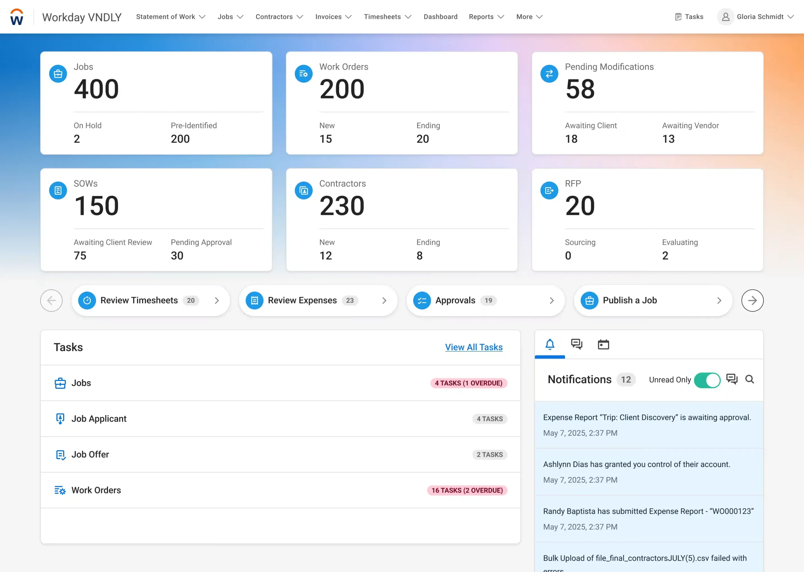 Workday VMS vendor management software
