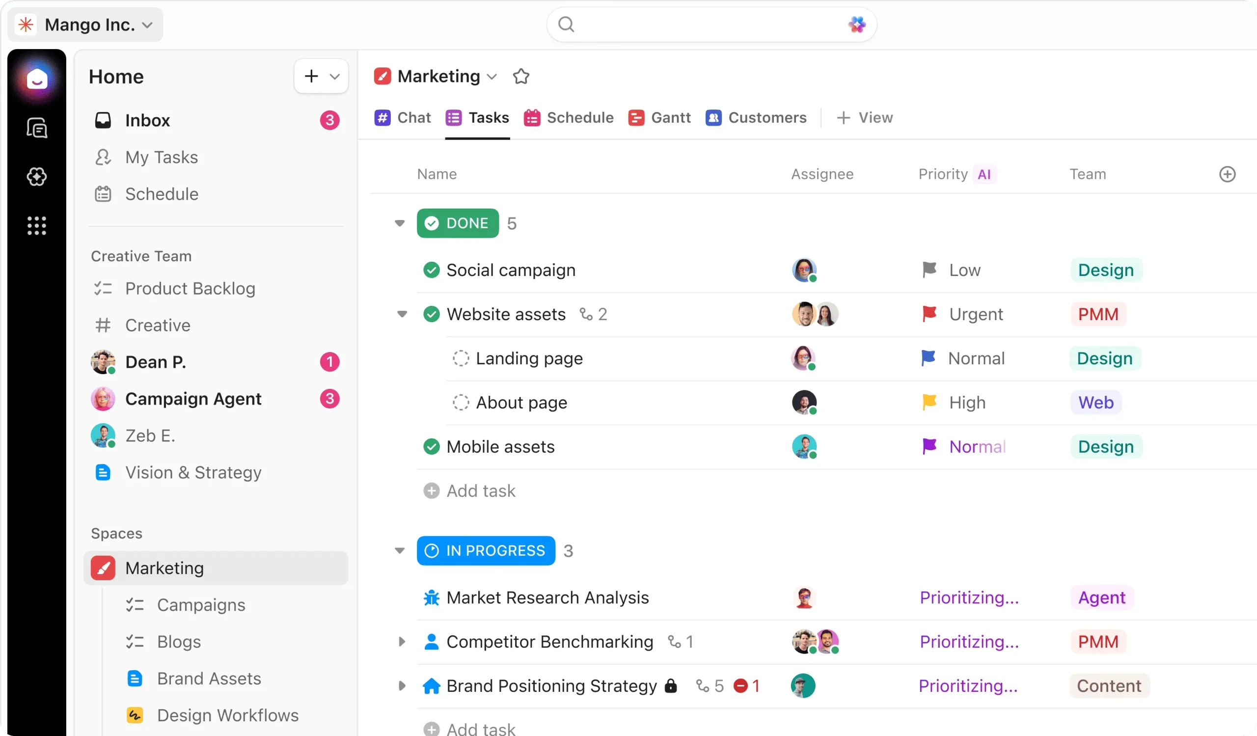 ClickUp business management software