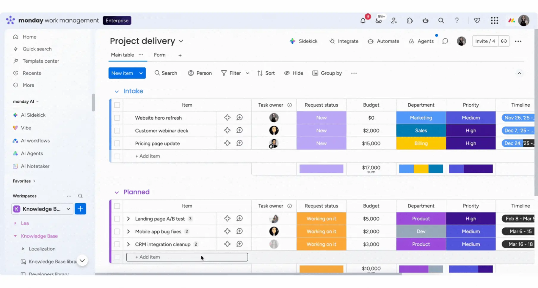 Monday.com business management software