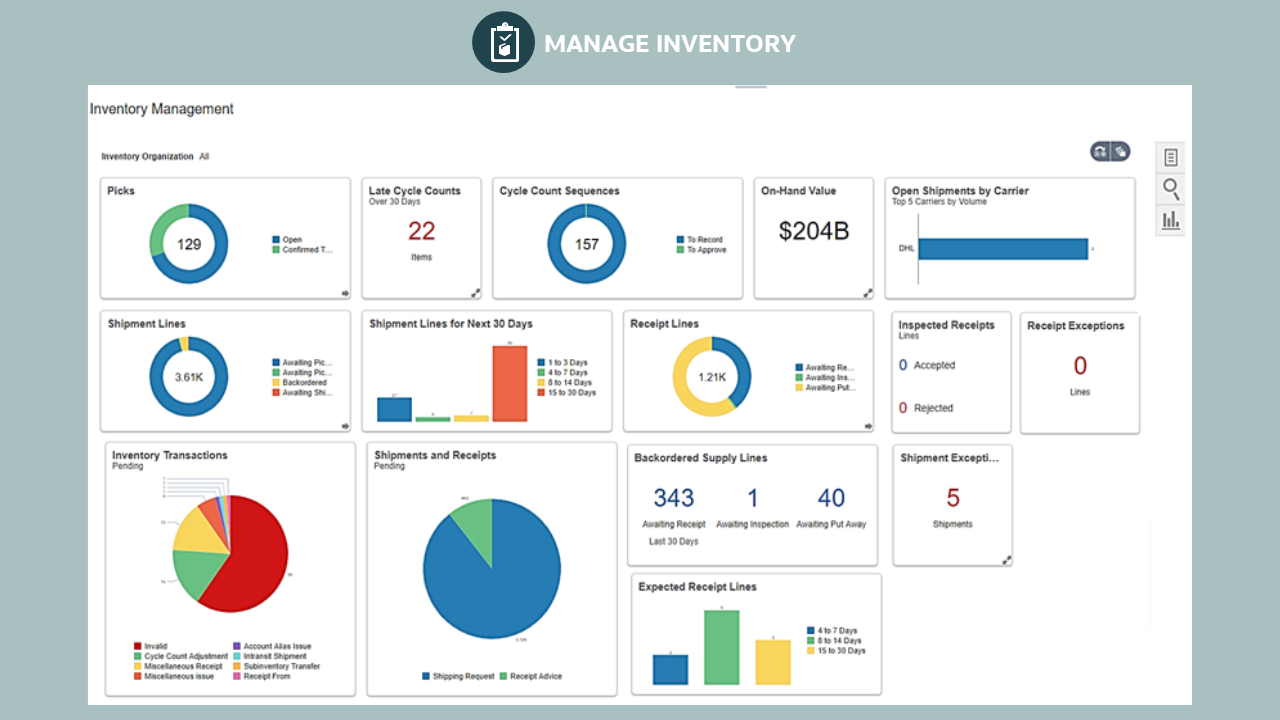 Inventory management software Oracle