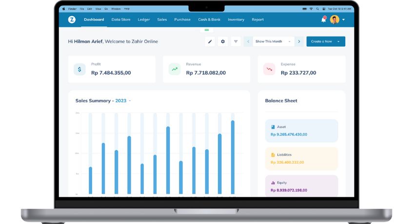 Software Keuangan Perusahaan Zahir