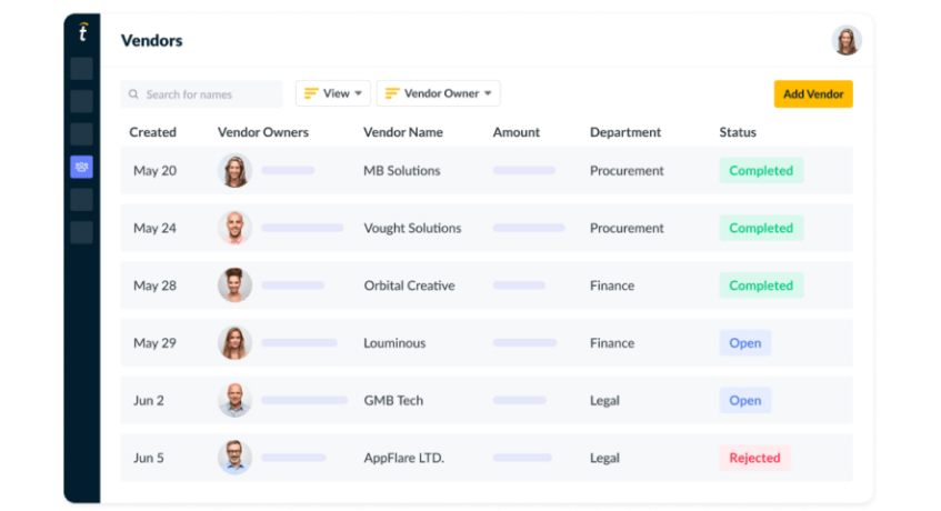 Tipalti vendor management system