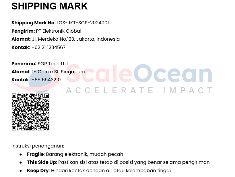 Shipping mark