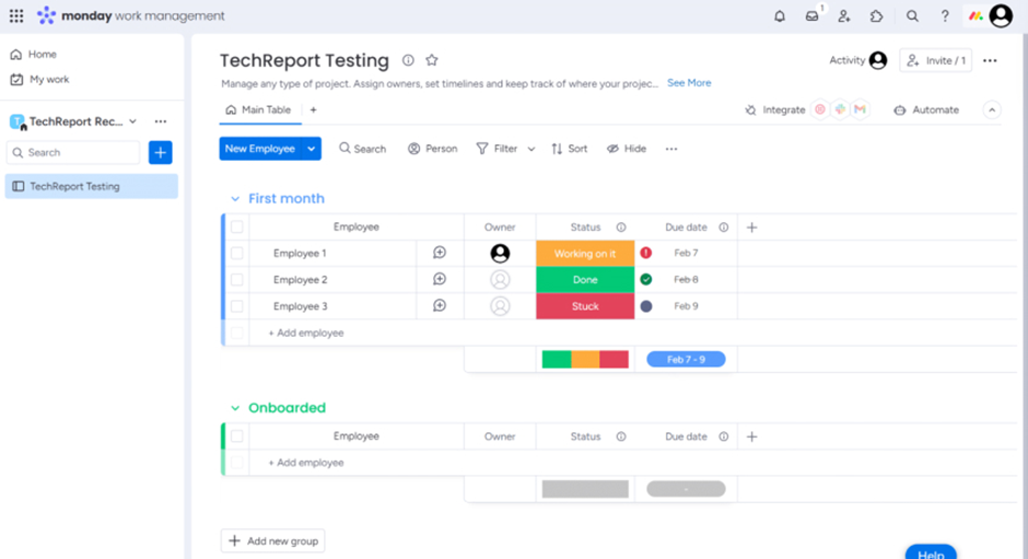 Monday HR Software