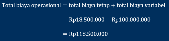 contoh perhitungan total biaya operasional