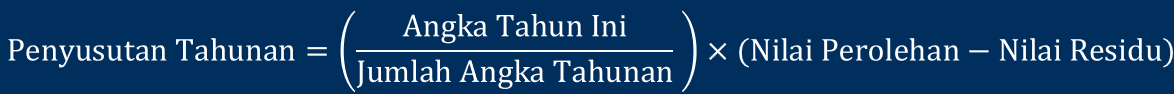 rumus metode jumlah angka tahun perhitungan penyusutan aset tetap tahunan