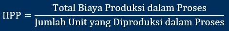 metode process costing HPP di perusahaan manufaktur