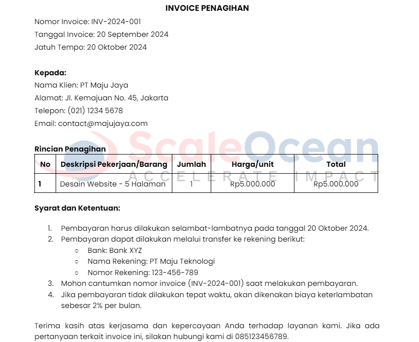 Invoice Penagihan