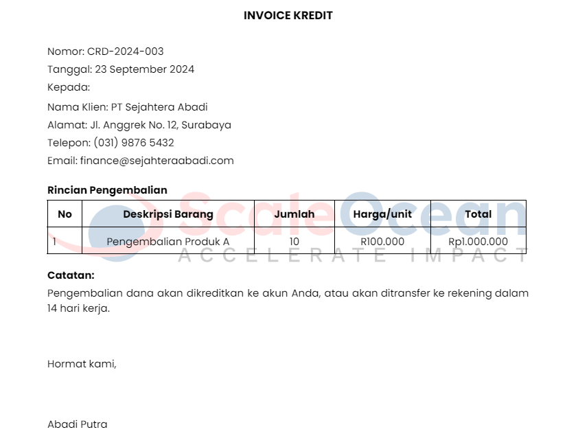 Invoice Debit