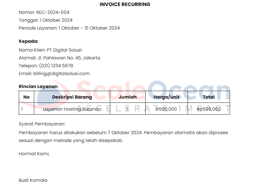  Invoice Recurring