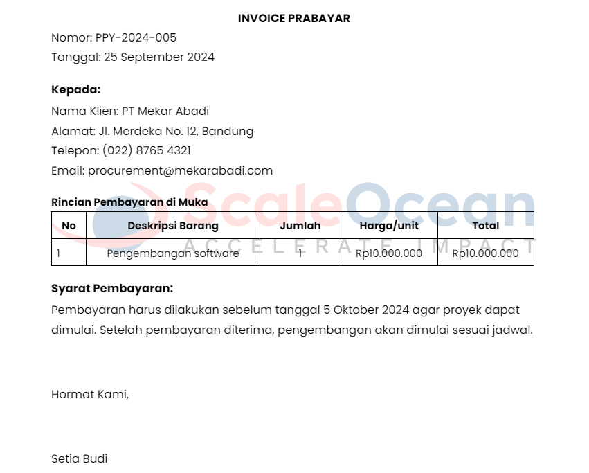 Invoice Prabayar