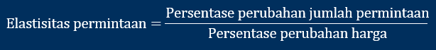 rumus perhitungan elastisitas permintaan