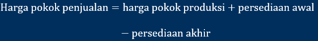 rumus perhitungan harga pokok penjualan