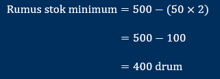 contoh perhitungan stok minimum