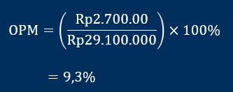 Berikut contoh hitung OPM di perusahaan manufaktur