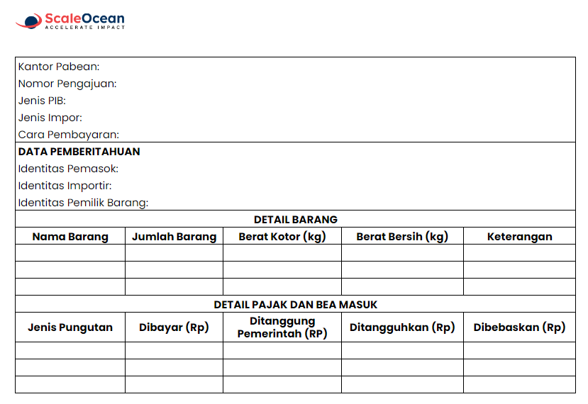 Contoh dokumen PIB