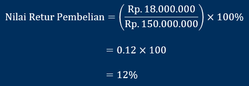 cara hitung nilai persentase retur pembelian bisnis distribusi