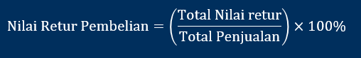 rumus cara menghitung retur pembelian persentase