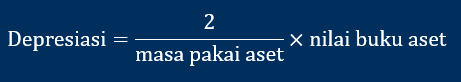 rumus biaya penyusutan beban menurun