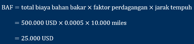 Cara hitung total incoterm BAF