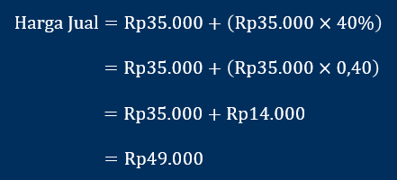 cara menghitung harga jual per unit dengan cost plus