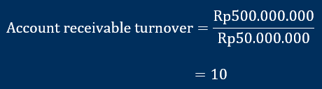 Hasil hitung accounts receivable turnover