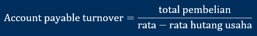 Rumus accounts payable turnover