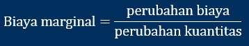 rumus biaya marginal