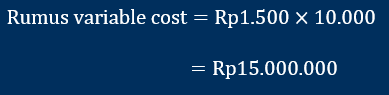 contoh perhitungan variable cost rumus