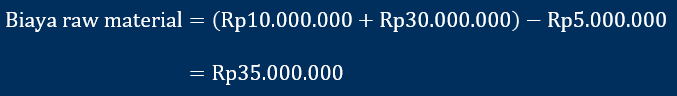 cara hitung raw material cost