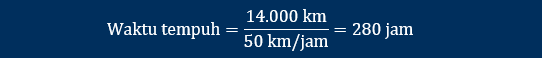 Cara menghitung waktu tempuh dari dua pelabuhan